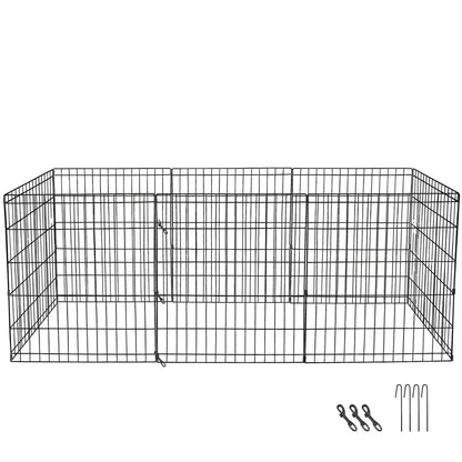 24" Dog Playpen Crate 8 Panel Fence Pet Play Pen Exercise Puppy Kennel Cage Yard - Pup List