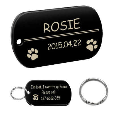 Engraved Personalized Stainless Steel Dog Tag - Pup List