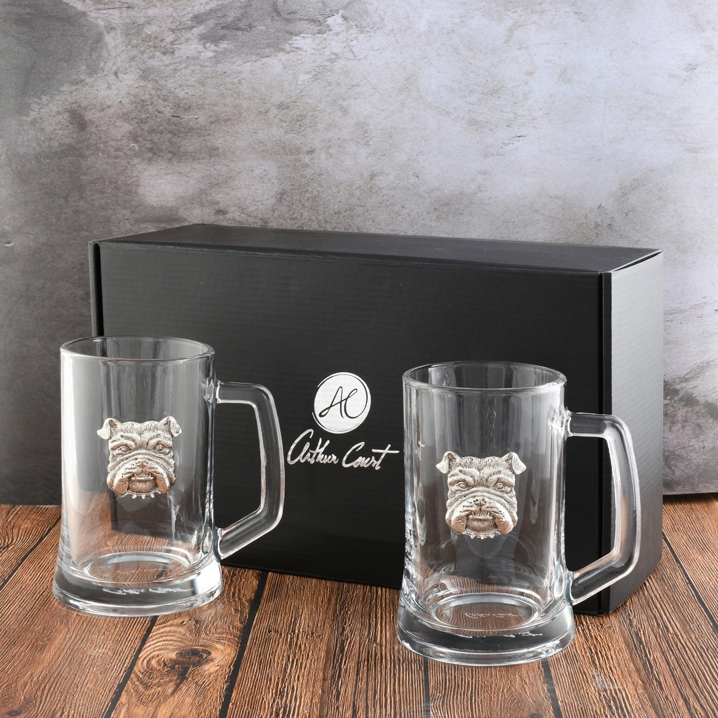 Bulldog Beer Mugs - Set of 2