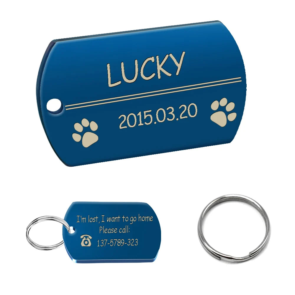 Engraved Personalized Stainless Steel Dog Tag - Pup List