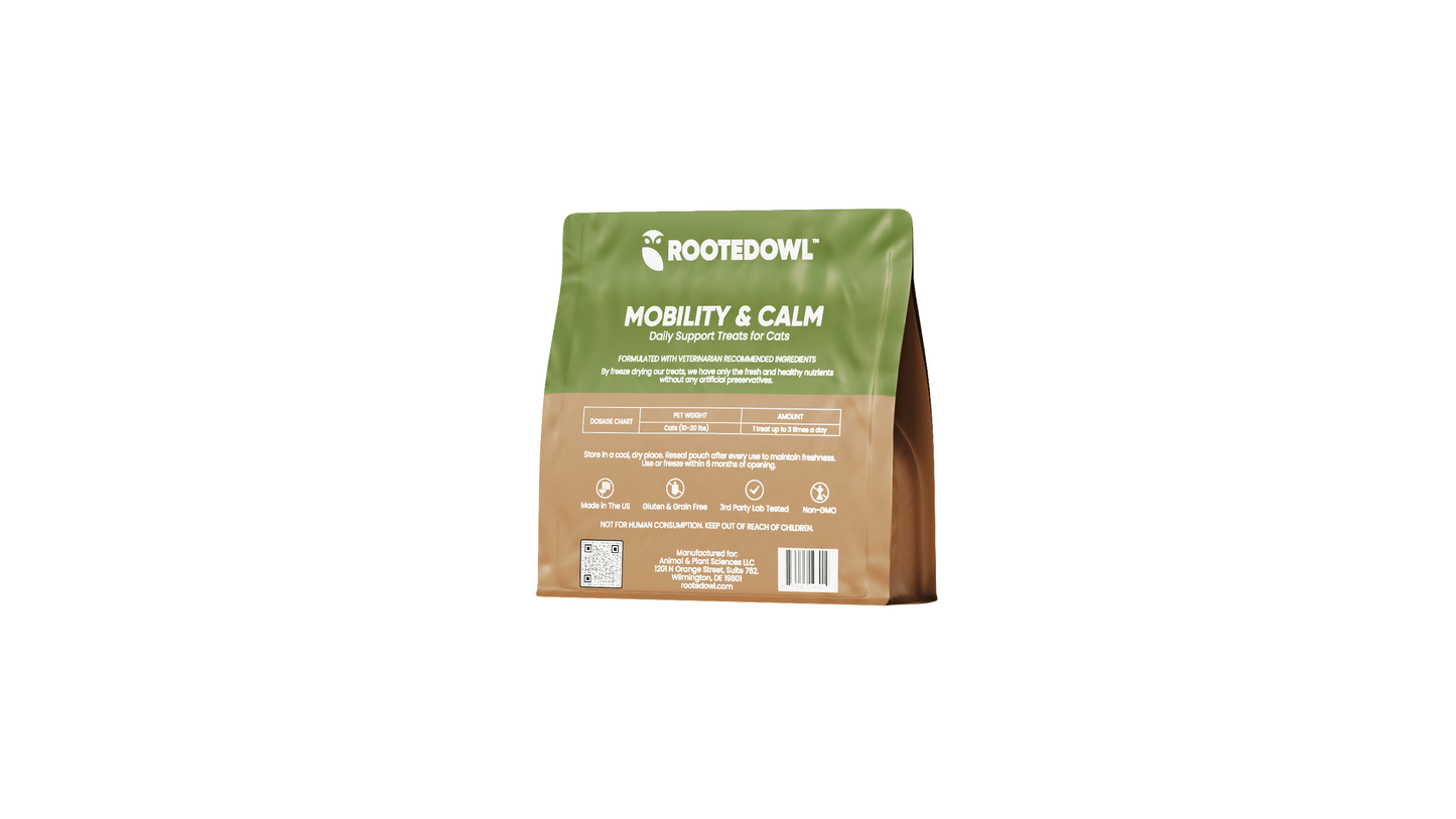 Mobility & Calm CBD + CBG Freeze-Dried Bites for Cats - Chicken Protein - 15 Count - Pup List