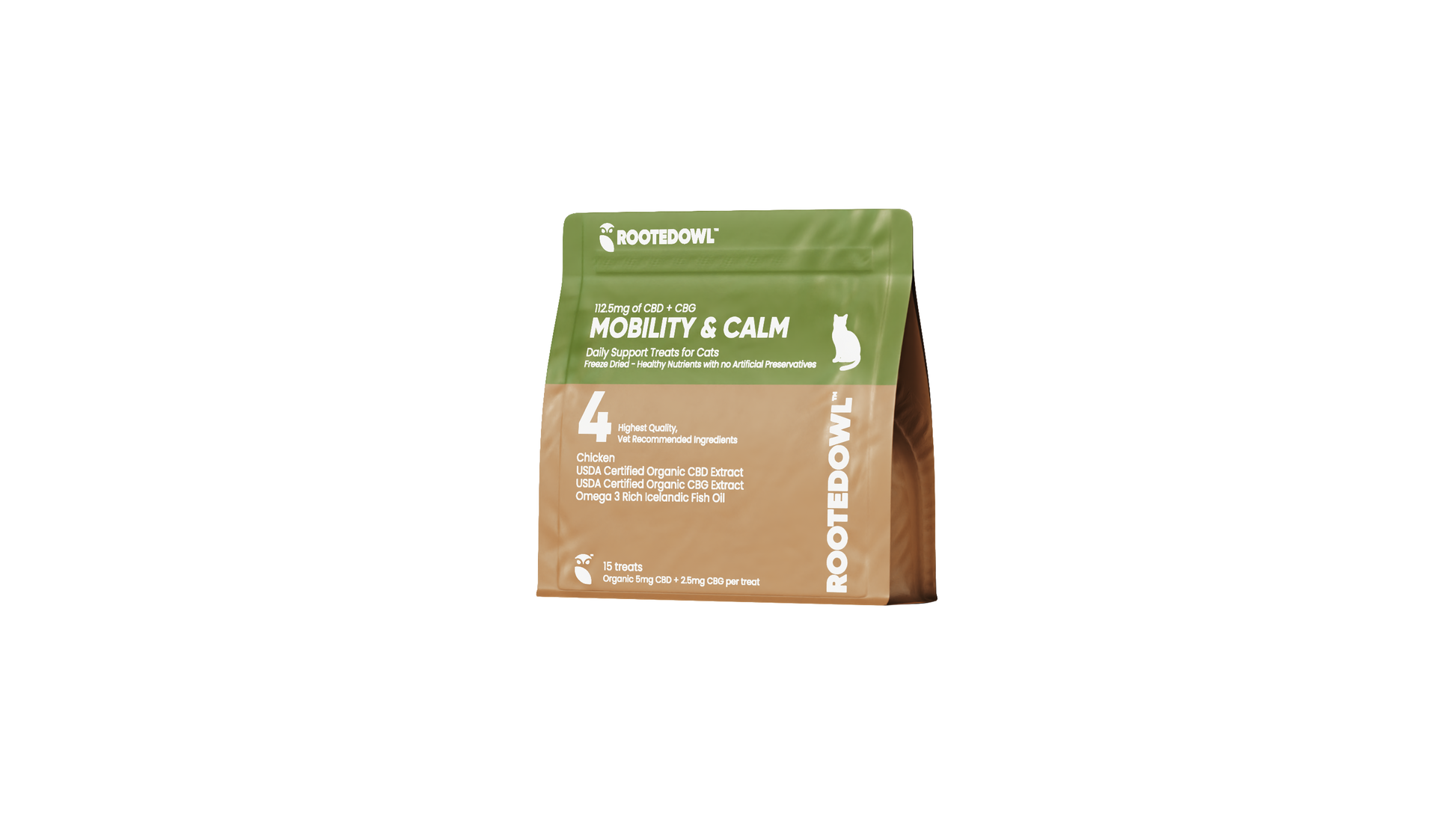 Mobility & Calm CBD + CBG Freeze-Dried Bites for Cats - Chicken Protein - 15 Count - Pup List