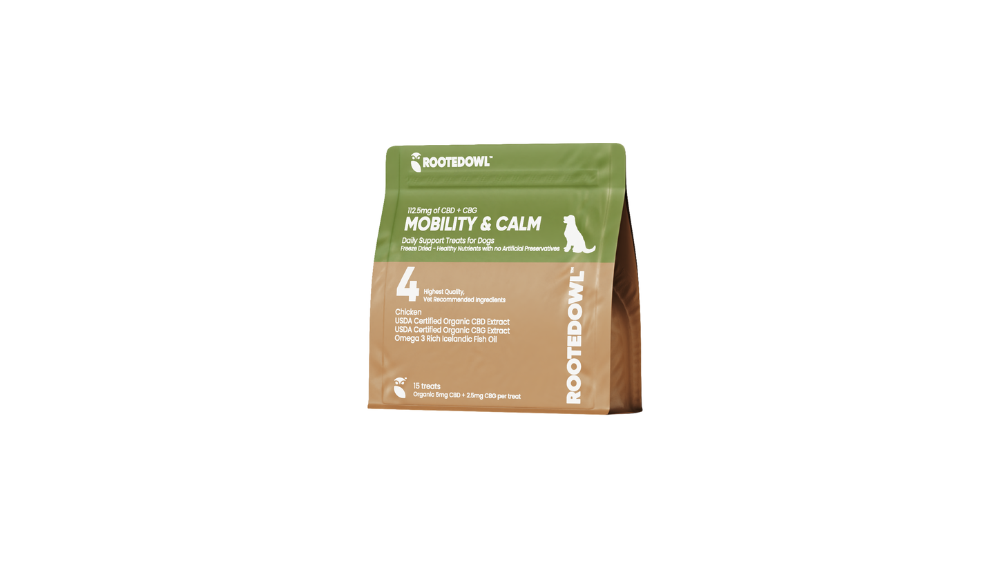 Mobility & Calm CBD + CBG Freeze-Dried Bites for Dogs - Chicken Protein - 15 Count - Pup List